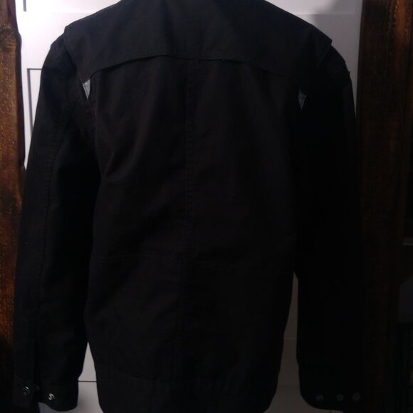 Levi's Men's Black Jean Jacket with Roll-Away Hood - Picture 6 of 14